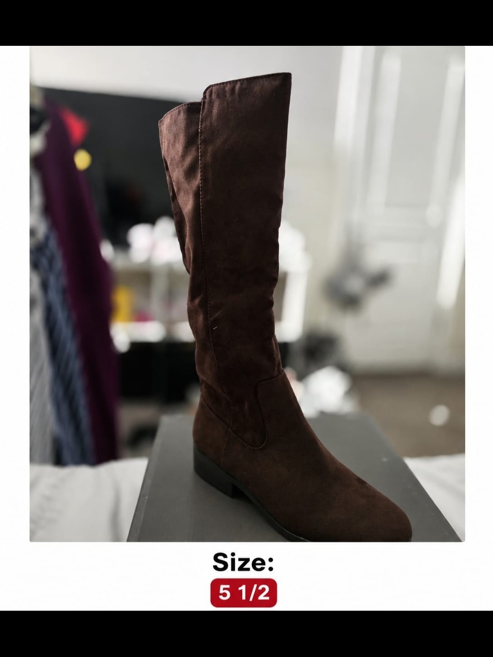 Style & Co. Over-the-Knee Suede Boots in Dark Brown